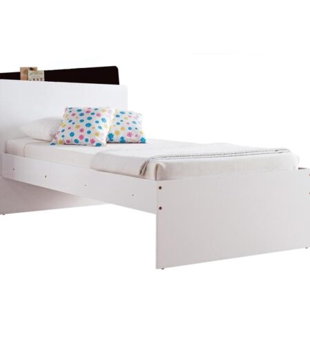 Cama de Solteiro Book Teen Flex Branco/Preto/Lilás – Santos Andirá