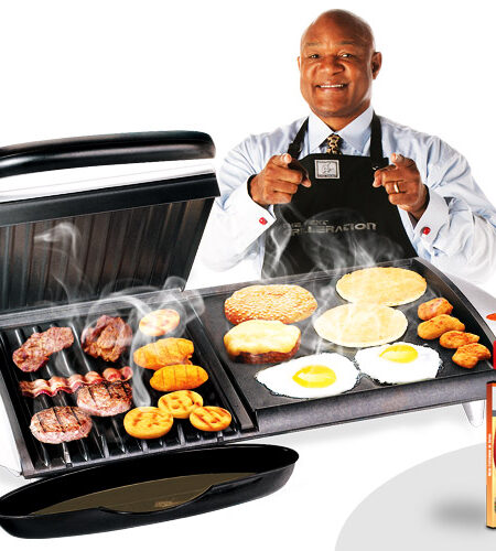 G. FOREMAN CHAPA E GRILL + FACA ATHUS + CURSO