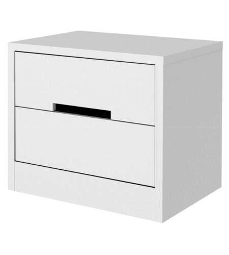 Criado mudo Diamante 2 gavetas Branco – Kappesberg