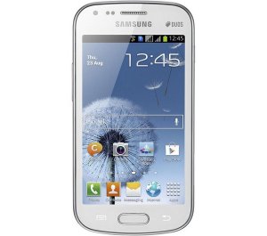Smartphone Samsung Galaxy S Duos / Branco / Dual Chip / Android 4.0 / 5MP / 3G / WI-FI / GPS / 4″