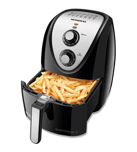 Fritadeira Elétrica Sem Óleo Air Fryer Mondial 5L Grand Family AFN-50 Timer 1900W