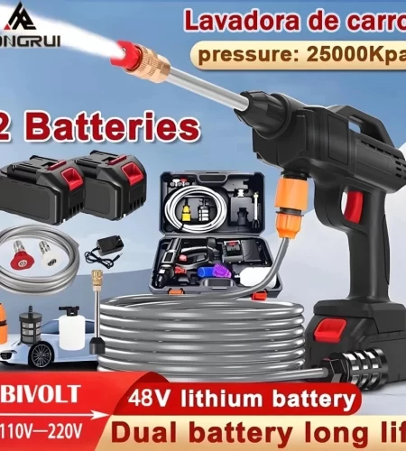 Lavadora de Alta Pressão Portátil Recarregável Para Carros E Jardins Linha Premium Pistola Lava Jato Profissional