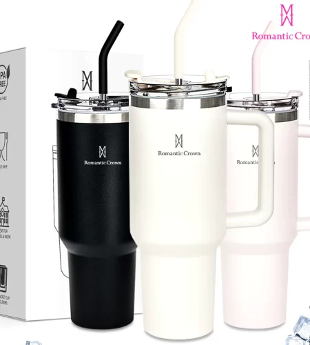 Descubra o Segredo para Manter Suas Bebidas Perfeitas o Dia Todo: O Copo Térmico Romantic Crown de 1.2L!