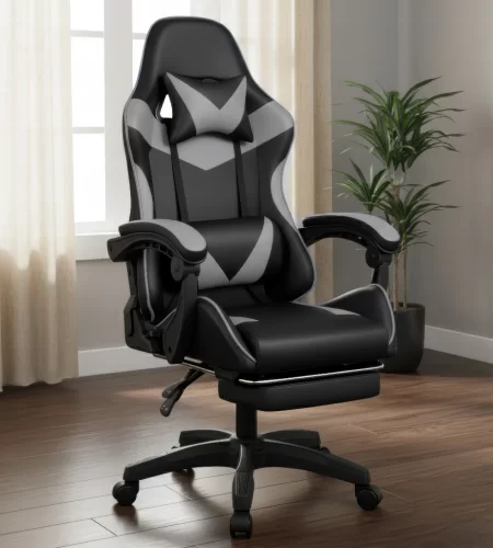 Cadeira Gamer Profissional Escritório Ergonômica Reclinável Confortável Com Rodinha E Apoio Para Pés