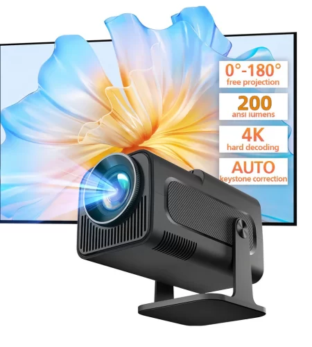 Mini Projetor 4K Portátil HY320 | Android, Full HD, Wifi e Bluetooth