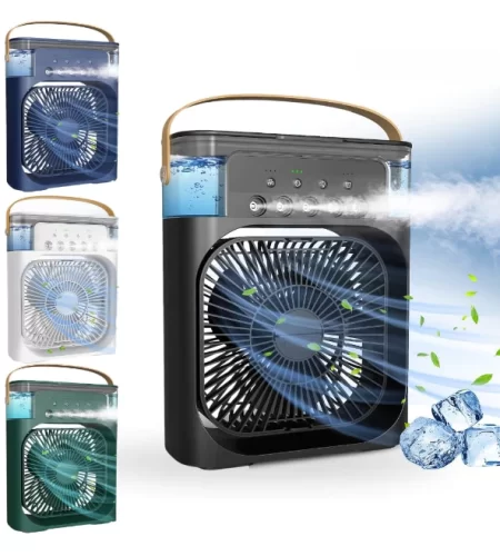 Mini Refrigerador De Ar Ventilador Umidificador Climatizador de Mesa Portátil