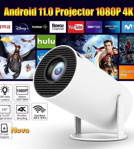 Projetor 4K HD 150 Polegadas Celular, Tv B0x, Xbox, PS, Pc, Wifi HY300 Pro Magcubic Envio Imediato