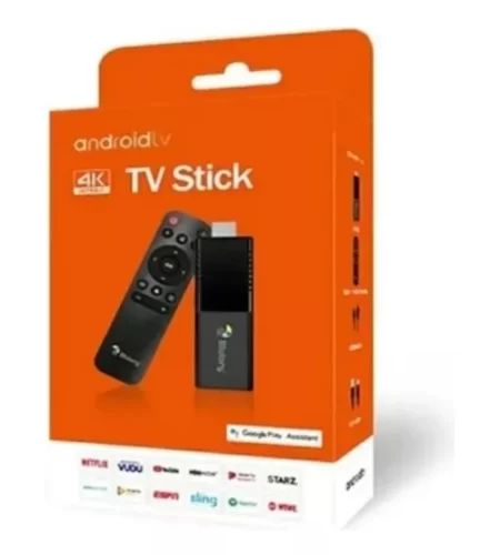 Tv Stick / Smart Tv Android 4k Wi-fi Hdmi Streaming Cor Preto Tipo De Controle Remoto Mini