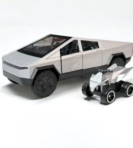 ?? Miniatura Cybertruck Tesla 1:32 + Quadriciclo | Metal | Portas Abertas