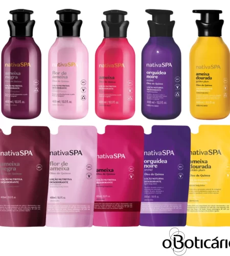 Loção Hidratante Corporal Nativa Spa (o Boticário): Ameixa Negra, Orquídea Noire, Cereja Rouge, Lilac, Uva Merlot e mais