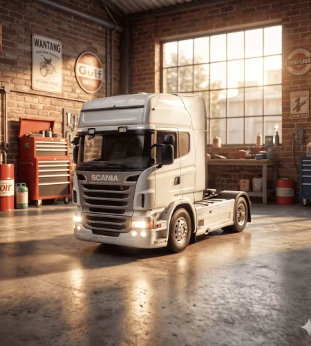 Miniatura Scania V8 R730 Caminhão de Coleção Cavalinho Mecânico Trucado Truck 1/64 Welly